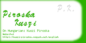 piroska kuszi business card